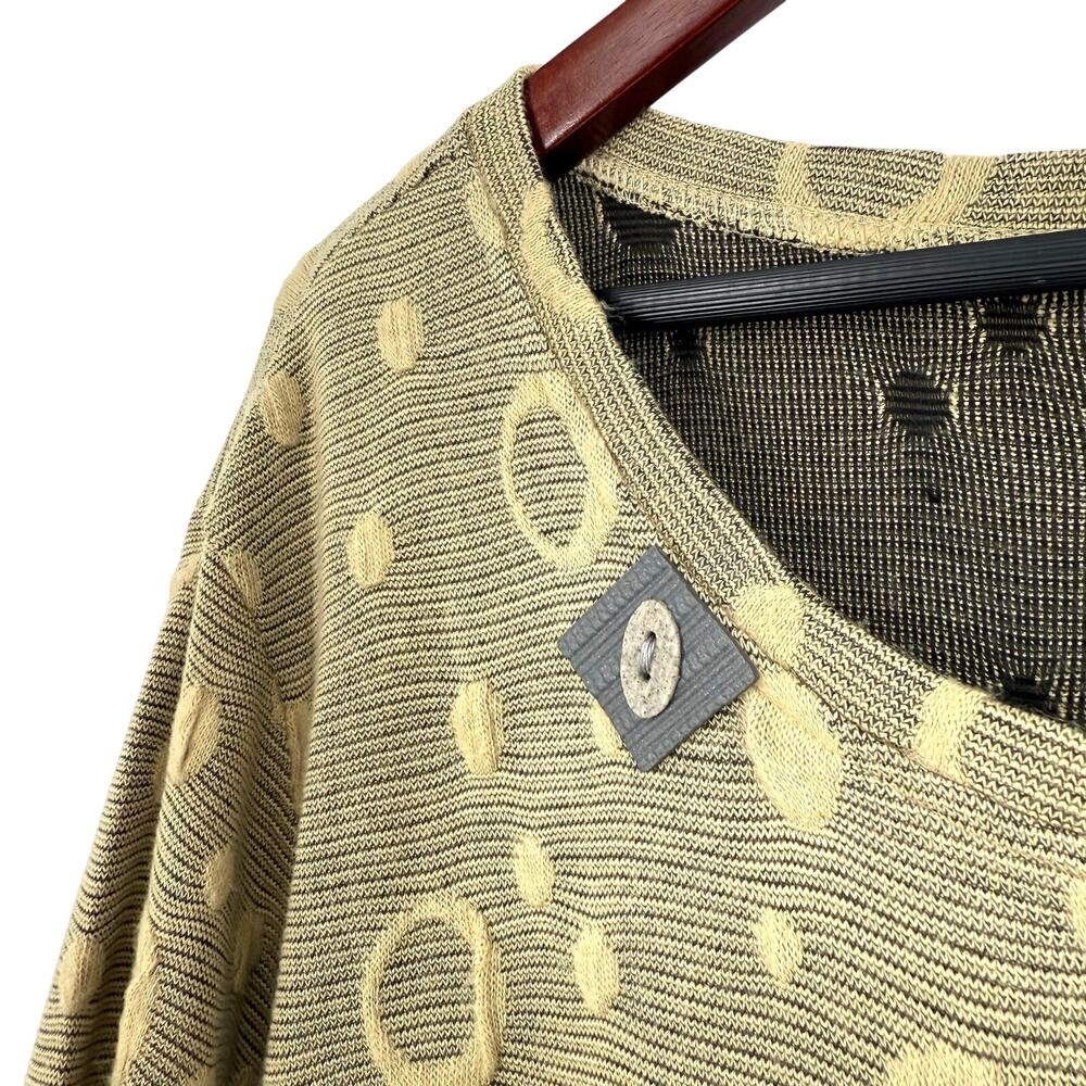 By JJ Womens XL Wearable Art to Wear Unique Artsy Beige Blouse Shirt Top - Picture 3 of 8